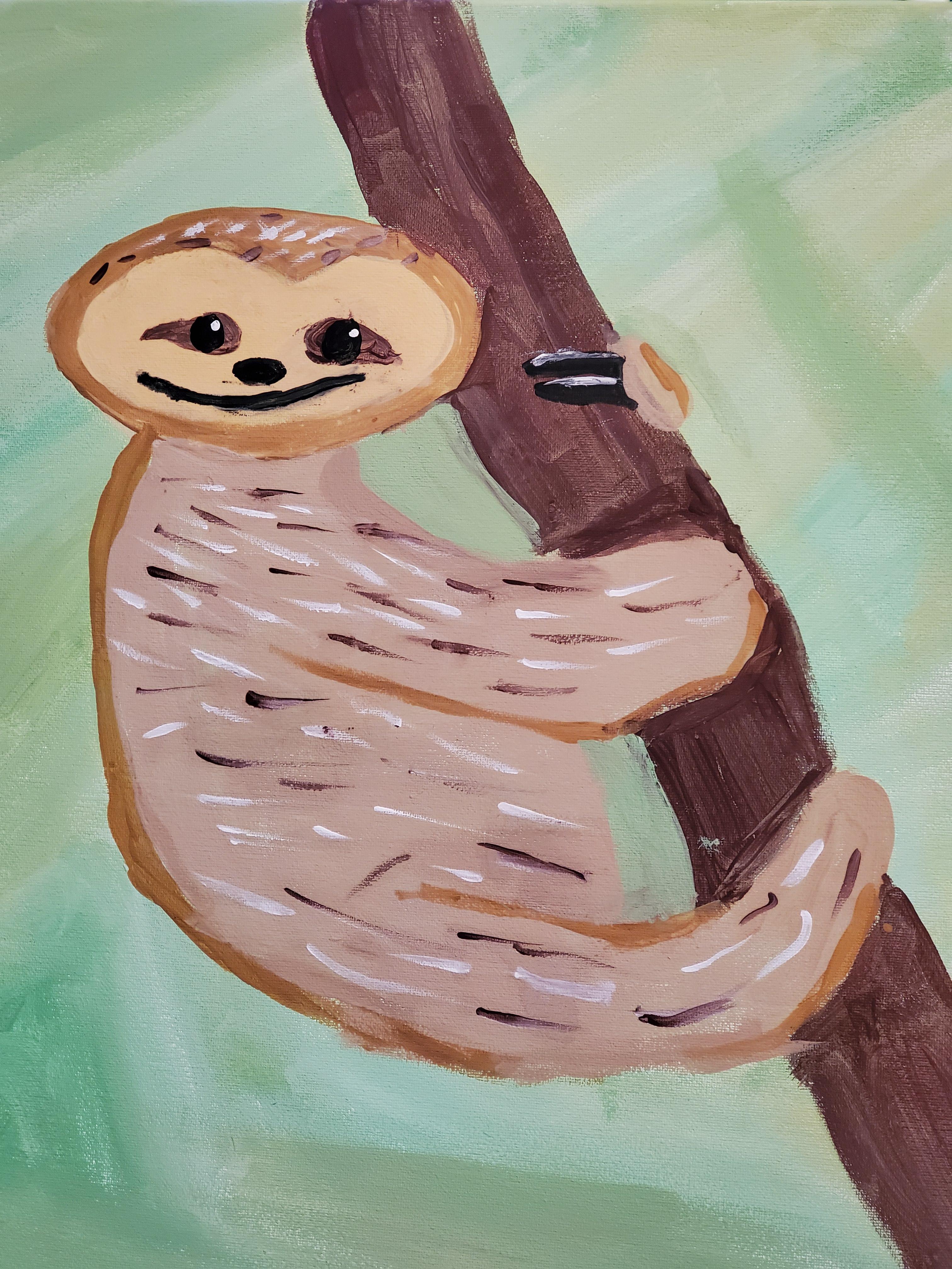 sloth painting