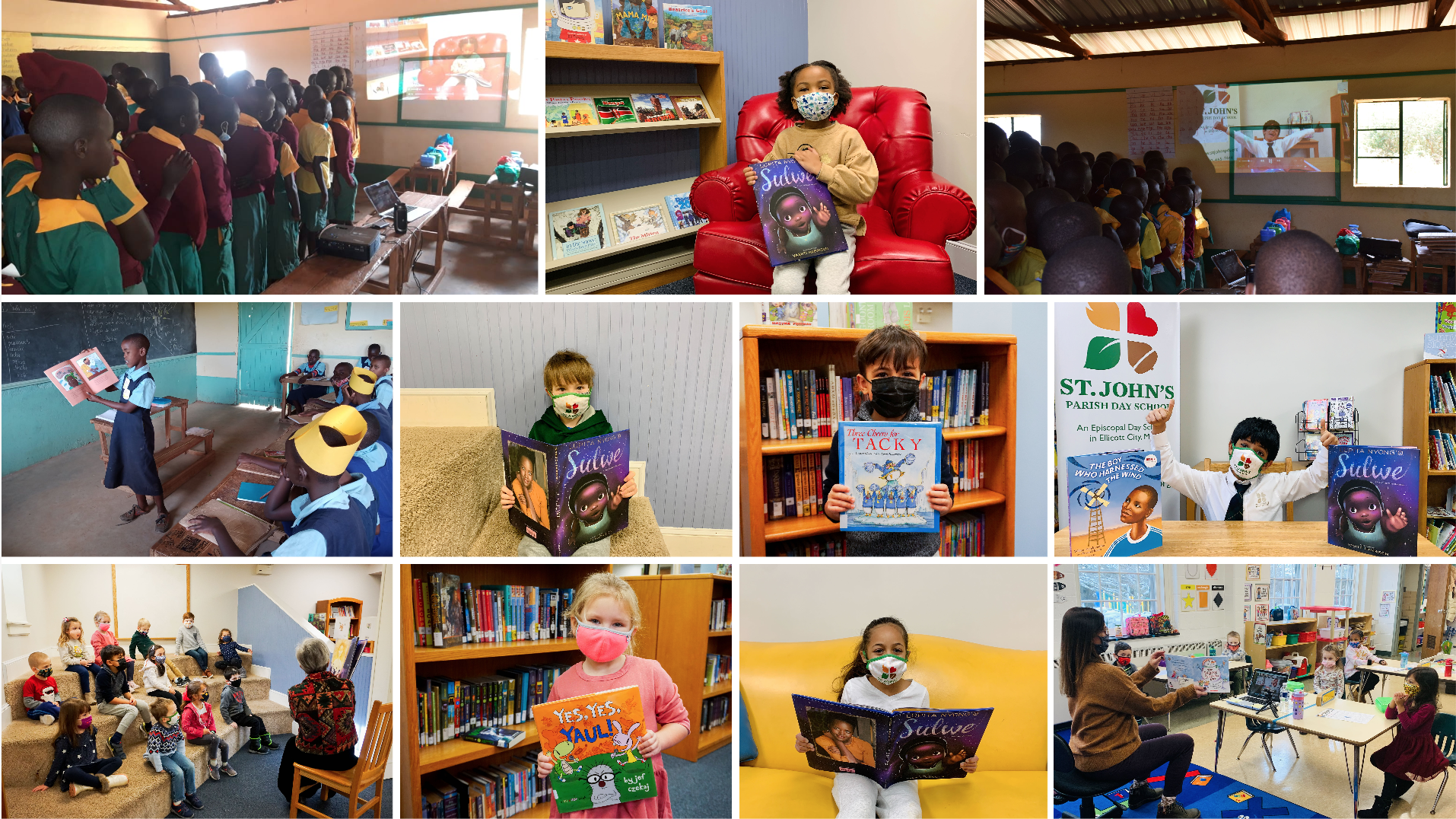 world read aloud day picture collage