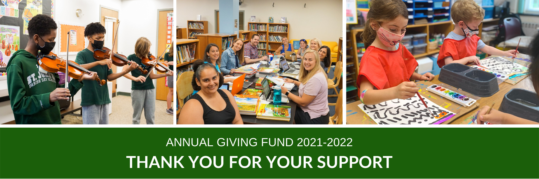 Thank you for supporting Annual Fund 2021-22 image banner